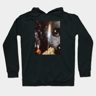 Special processing. To see how those you love happy, despite you a monster. Monster near cake with candle. Hoodie